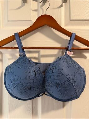 Victorias Secret Blue Lace Full Coverage Bra